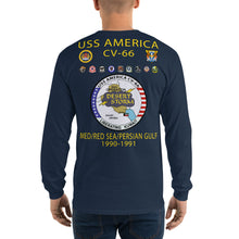 Load image into Gallery viewer, USS America (CV-66) 1990-91 Long Sleeve Cruise Shirt (Ver 2)