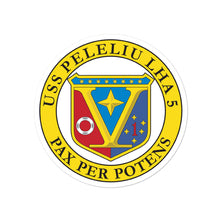 Load image into Gallery viewer, USS Peleliu (LHA-5) Ship&#39;s Crest Vinyl Sticker