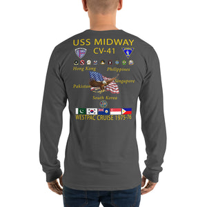 USS Midway (CV-41) 1975-76 Long Sleeve Cruise Shirt