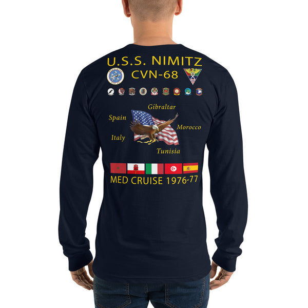 USS Nimitz (CVN-68) 1976-77 Long Sleeve Cruise Shirt