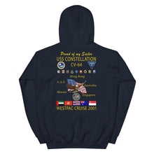 Load image into Gallery viewer, USS Constellation (CV-64) 2001 Cruise Hoodie - FAMILY