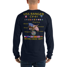 Load image into Gallery viewer, USS Ranger (CV-61) 1980-81 Long Sleeve Cruise Shirt