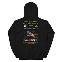 Load image into Gallery viewer, USS Carl Vinson (CVN-70) 1984-85 Cruise Hoodie - Family