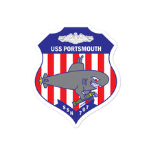 Load image into Gallery viewer, USS Portsmouth (SSN-707) Ship&#39;s Crest Vinyl Sticker