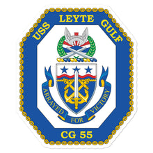 Load image into Gallery viewer, USS Leyte Gulf (CG-55) Ship&#39;s Crest Vinyl Sticker