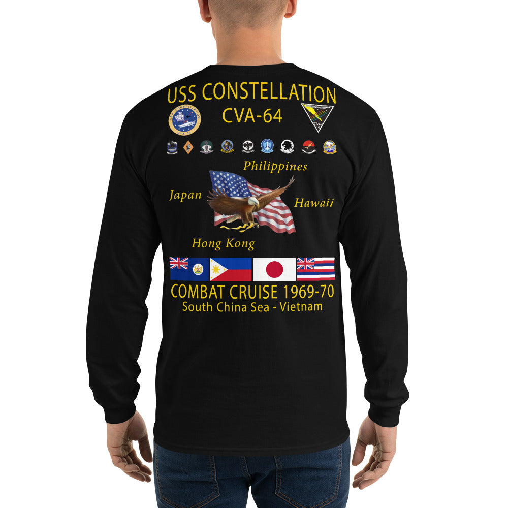 USS Constellation (CVA-64) 1969-70 Long Sleeve Cruise Shirt