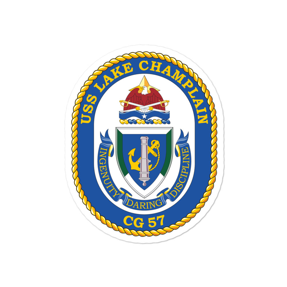 USS Lake Champlain (CG-57) Ship's Crest Vinyl Sticker