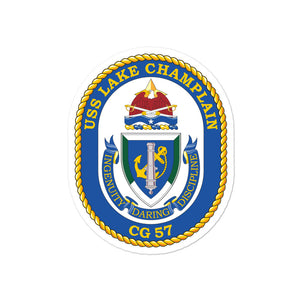 USS Lake Champlain (CG-57) Ship's Crest Vinyl Sticker