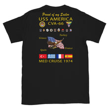 Load image into Gallery viewer, USS America (CVA-66) 1974 Cruise Shirt - FAMILY