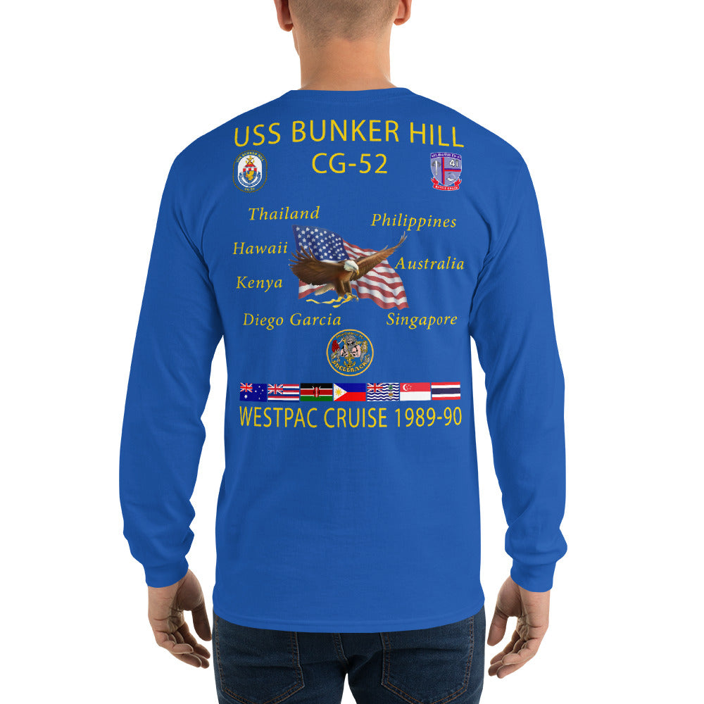 USS Bunker Hill (CG-52) 1989-90 Long Sleeve Cruise Shirt