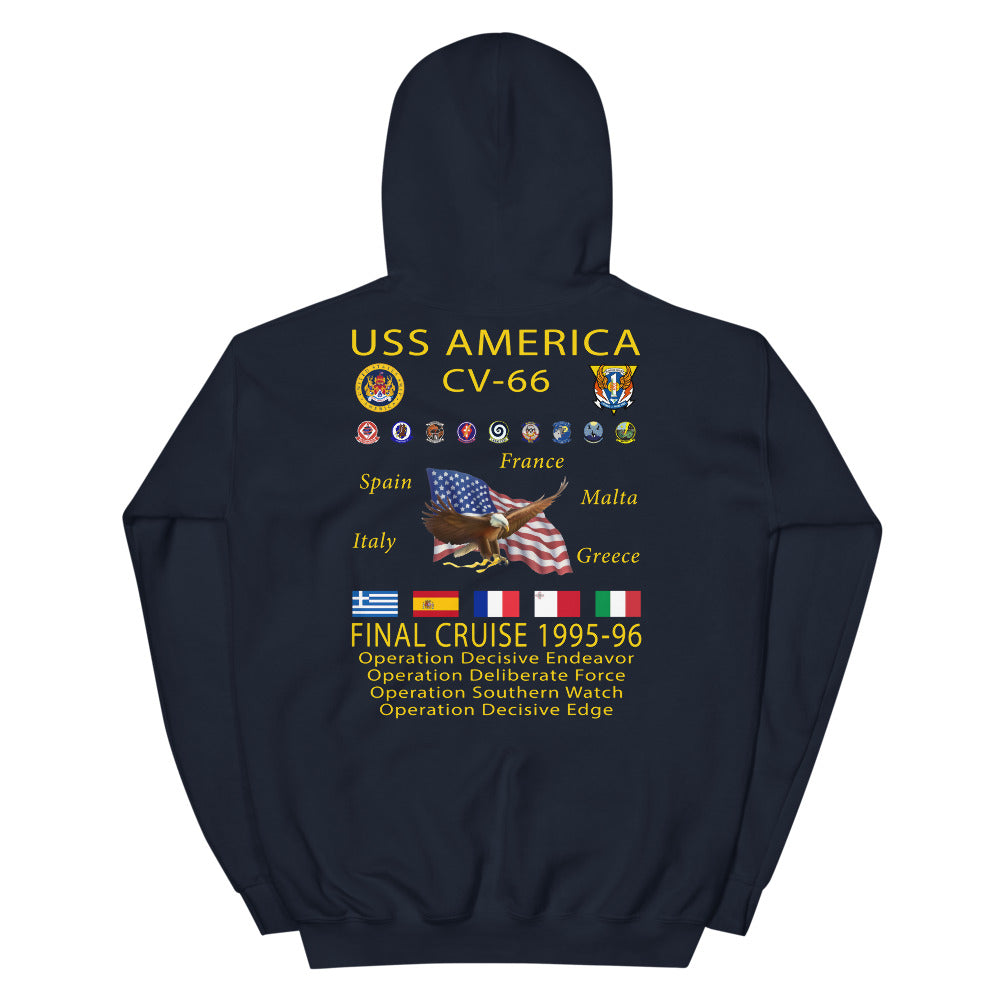 USS America (CV-66) 1995-96 Cruise Hoodie
