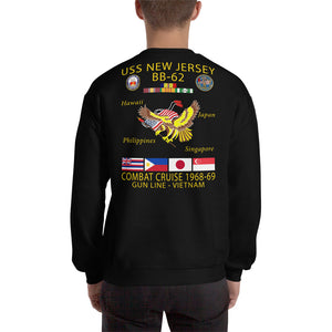 USS New Jersey (BB-62) 1968-69 Cruise Sweatshirt