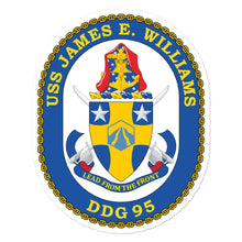 Load image into Gallery viewer, USS James E. Williams (DDG-95) Ship&#39;s Crest Vinyl Sticker