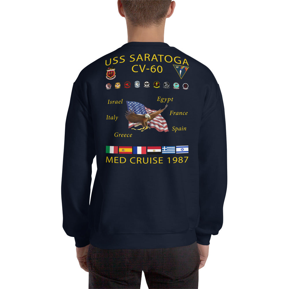 USS Saratoga (CV-60) 1987 Cruise Sweatshirt
