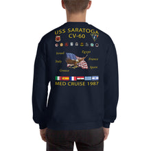 Load image into Gallery viewer, USS Saratoga (CV-60) 1987 Cruise Sweatshirt