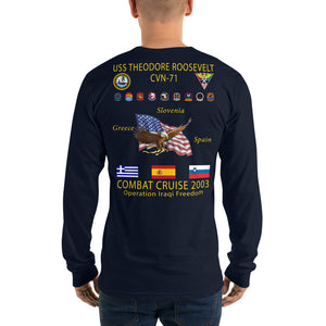 USS Theodore Roosevelt (CVN-71) 2003 Long Sleeve Cruise Shirt