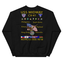 Load image into Gallery viewer, USS Midway (CV-41) 1987-88 Cruise Sweatshirt