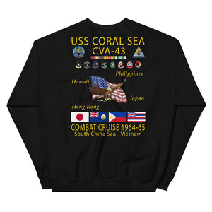 USS Coral Sea (CVA-43) 1964-65 Cruise Sweatshirt