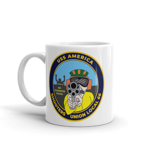 USS America (CV-66) Shooters Union Local 66 Mug