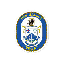Load image into Gallery viewer, USS Halsey (DDG-97) Ship&#39;s Crest Vinyl Sticker