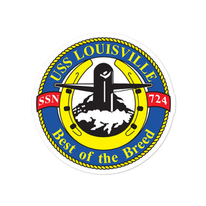 USS Louisville (SSN-724) Ship's Crest Vinyl Sticker