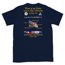 Load image into Gallery viewer, USS Carl Vinson (CVN-70) 1984-85 Cruise Shirt - Family
