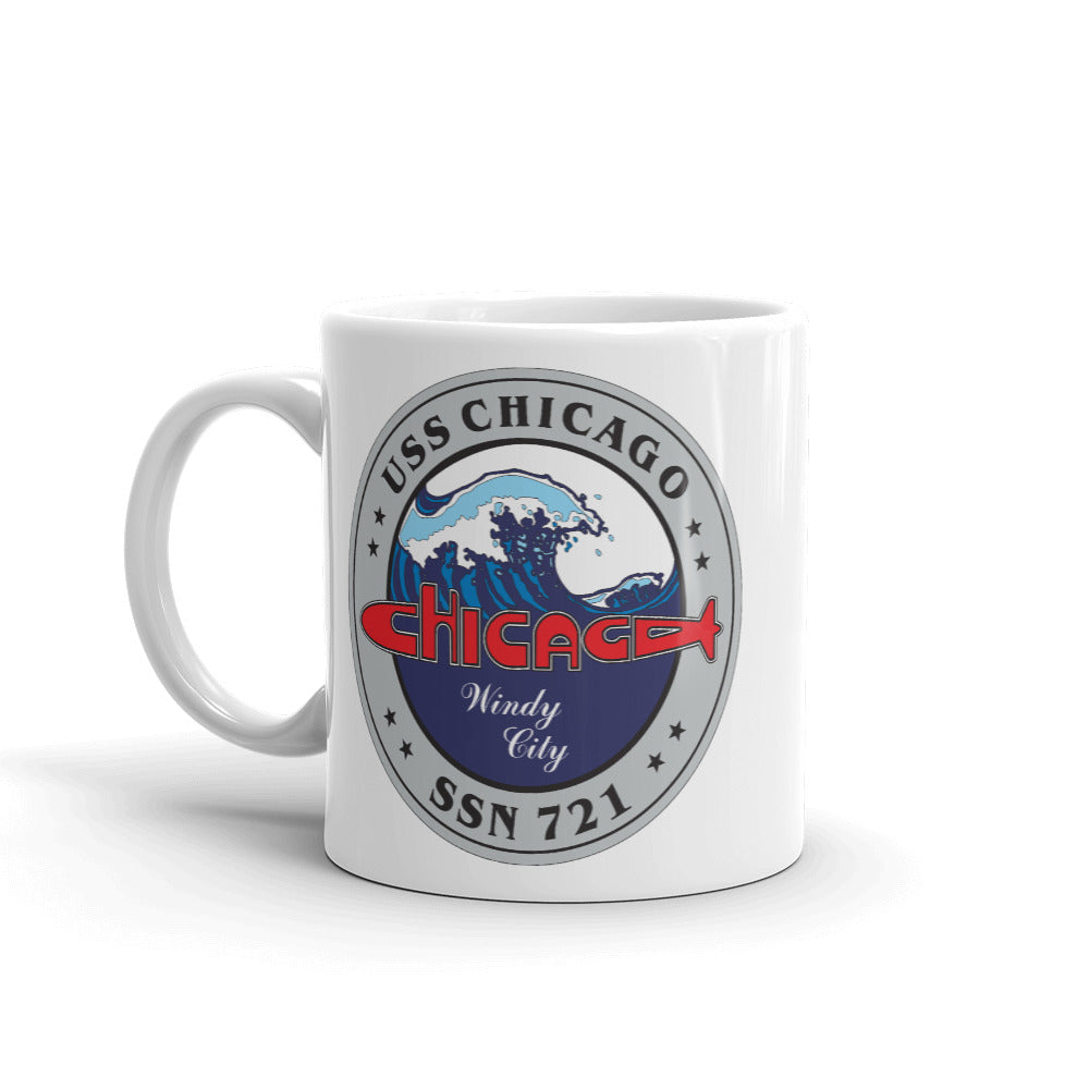 USS Chicago (SSN-721) SE Ship's Crest Mug