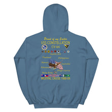 Load image into Gallery viewer, USS Constellation (CV-64) 1988-89 Cruise Hoodie - FAMILY