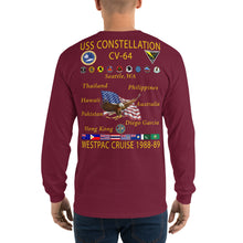 Load image into Gallery viewer, USS Constellation (CV-64) 1988-89 Long Sleeve Cruise Shirt