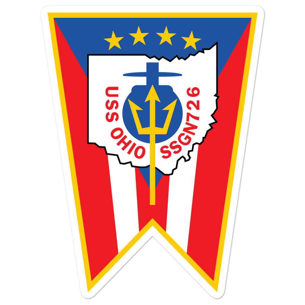 USS Ohio (SSGN-726) Ship's Crest Vinyl Sticker