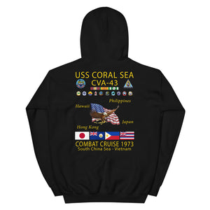 USS Coral Sea (CVA-43) 1973 Cruise Hoodie