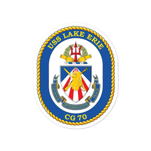 USS Lake Erie (CG-70) Ship's Crest Vinyl Sticker