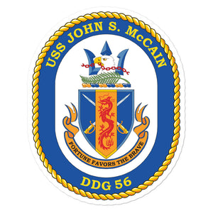 USS John S. McCain (DDG-56) Ship's Crest Vinyl Sticker
