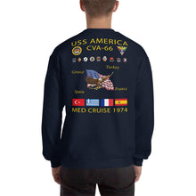 Load image into Gallery viewer, USS America (CVA-66) 1974 Cruise Sweatshirt