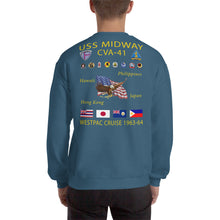 Load image into Gallery viewer, USS Midway (CVA-41) 1963-64 Cruise Sweatshirt