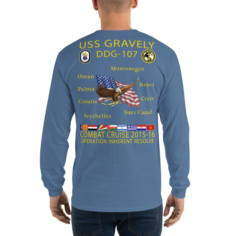 USS Gravely (DDG-107) 2015-16 Long Sleeve Cruise Shirt