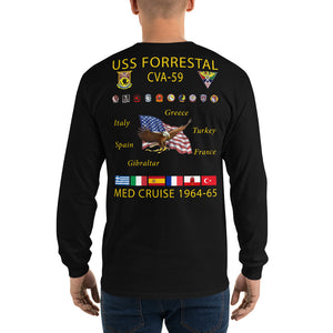 USS Forrestal (CVA-59) 1964-65 Long Sleeve Cruise Shirt