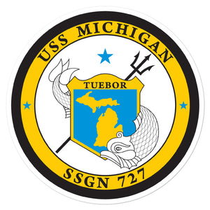 USS Michigan (SSGN-727) Ship's Crest Vinyl Sticker