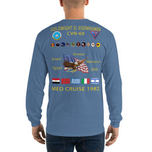 Load image into Gallery viewer, USS Dwight D. Eisenhower (CVN-69) 1982 Long Sleeve Cruise Shirt