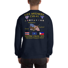 Load image into Gallery viewer, USS Midway (CVA-41) 1975 Cruise Sweatshirt