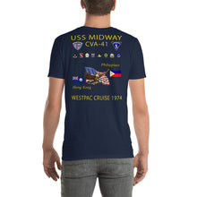 Load image into Gallery viewer, USS Midway (CVA-41) 1974 Cruise Shirt