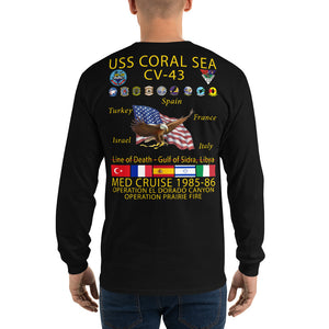 USS Coral Sea (CV-43) 1985-86 Long Sleeve Cruise Shirt