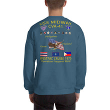 Load image into Gallery viewer, USS Midway (CVA-41) 1975 Cruise Sweatshirt