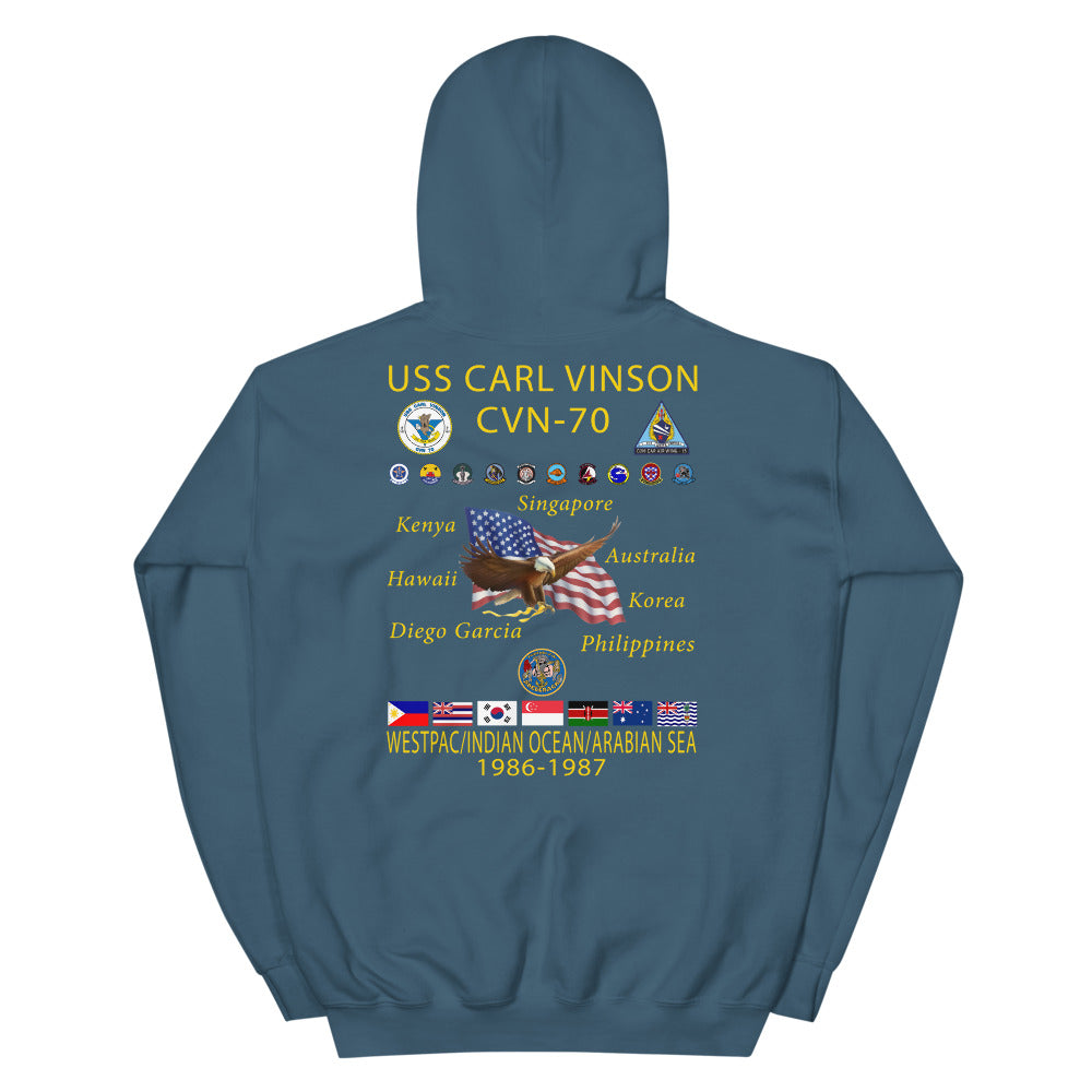 USS Carl Vinson (CVN-70) 1986-87 Cruise Hoodie