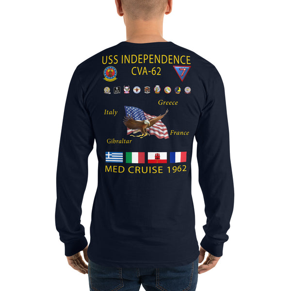 USS Independence (CVA-62) 1962 Long Sleeve Cruise Shirt
