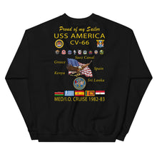 Load image into Gallery viewer, USS America (CV-66) 1982-83 Cruise Sweatshirt - FAMILY
