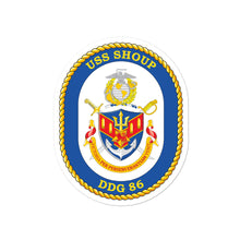 Load image into Gallery viewer, USS Shoup (DDG-86) Ship&#39;s Crest Vinyl Sticker