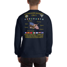 Load image into Gallery viewer, USS Theodore Roosevelt (CVN-71) 1996-97 Cruise Sweatshirt