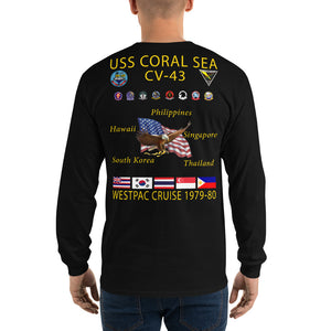 USS Coral Sea (CV-43) 1979-80 Long Sleeve Cruise Shirt
