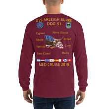 Load image into Gallery viewer, USS Arleigh Burke (DDG-51) 2018  Long Sleeve Cruise Shirt